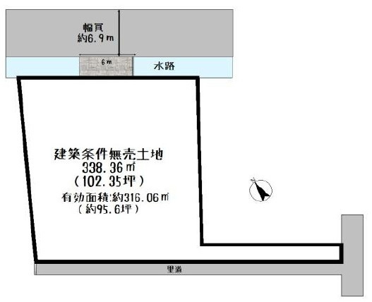 野洲市久野部　建築条件無し売土地