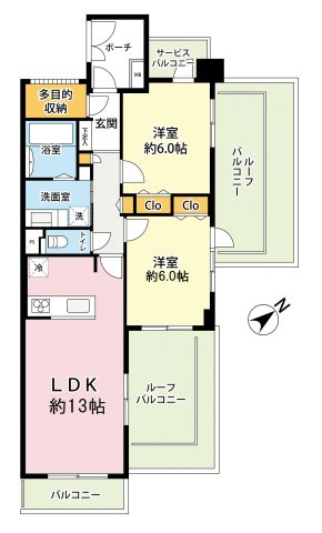 板橋区小茂根3丁目　コスモ小竹向原ガーデンフォルム　角部屋×新規リフォームのバルコニー