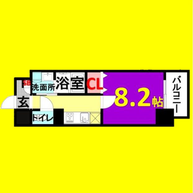 グランドコスモス　名古屋市賃貸　仲介手数料無料の間取り