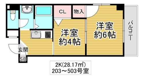 大阪市鶴見区今津中１丁目の賃貸マンションの間取り