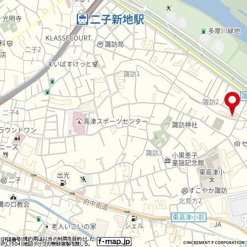 ハイタウン多摩川ナンバー2の地図