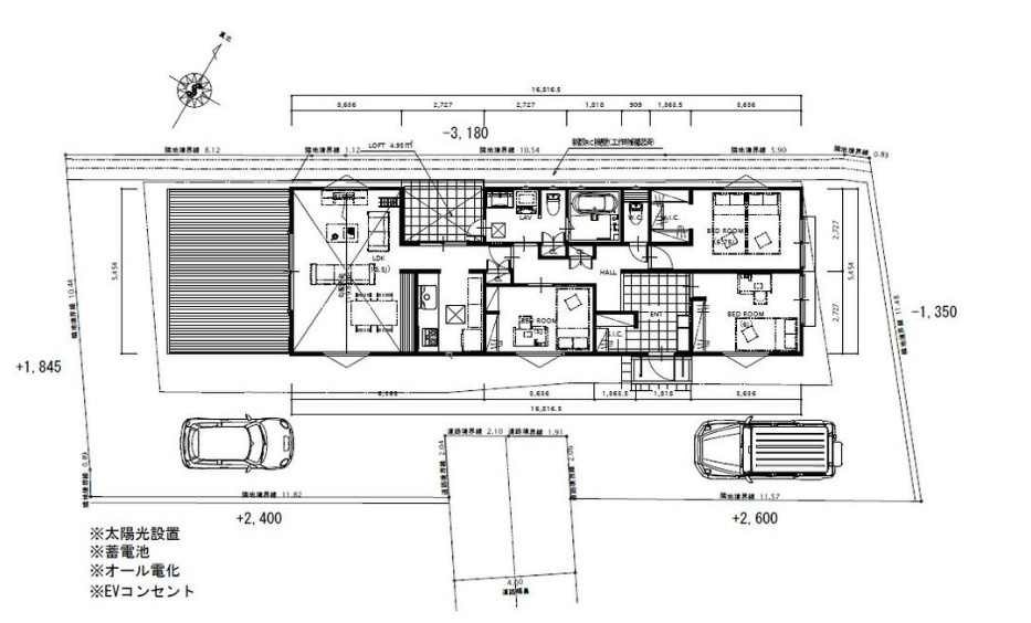 新築平屋/清瀬市中里2丁目　全1棟　の外観パース|完成予想外観のイメージ図です