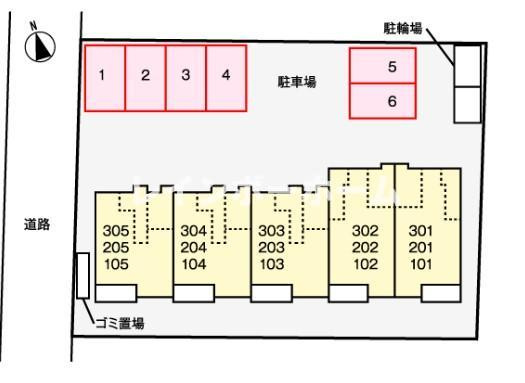 シャイニープレイスの区画図