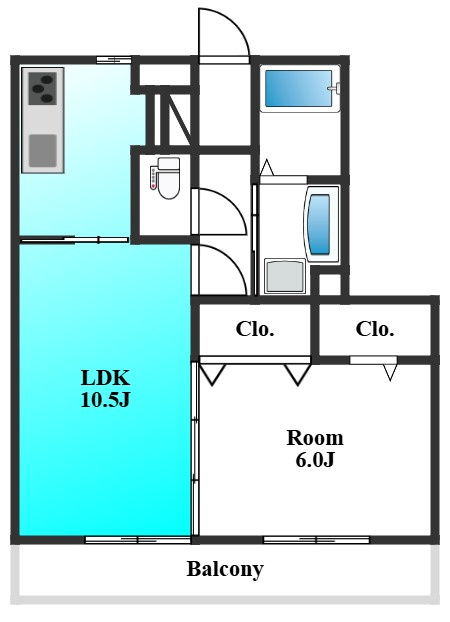 伊勢崎市今泉町１丁目のアパートの間取り