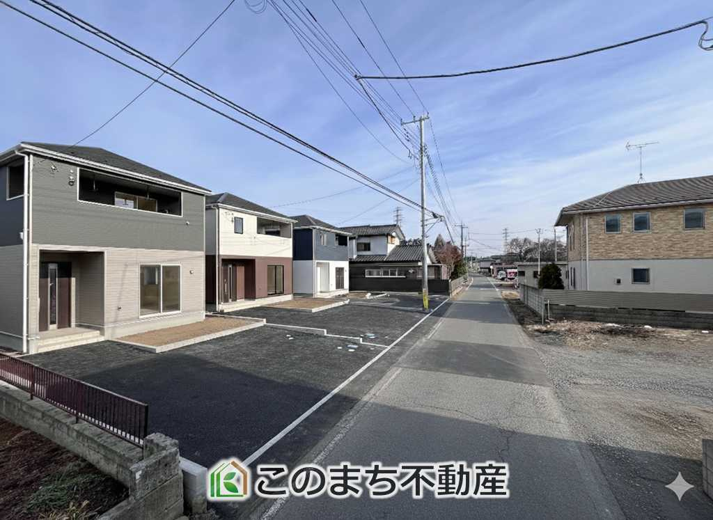 CRADLEGARDEN高根沢町宝積寺第16　1号棟の前面道路含む現地写真|前面道路含む現地写真