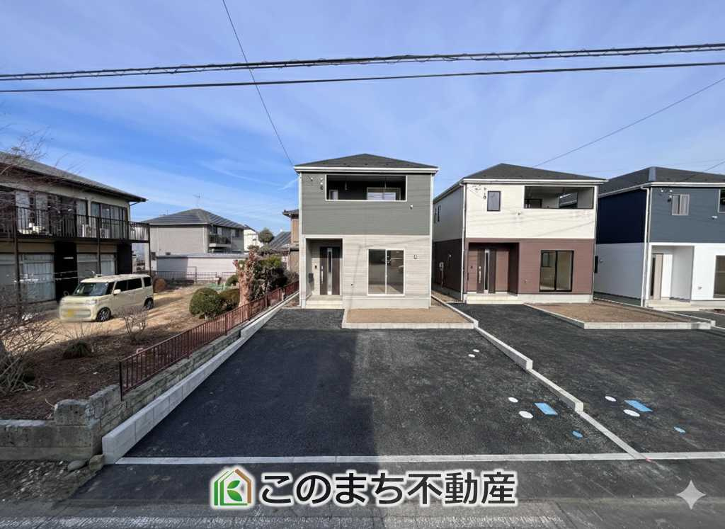CRADLEGARDEN高根沢町宝積寺第16　1号棟の駐車場|お車並列２台分ご用意しております♪
