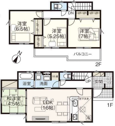 【間取り】 | 桶川市末広7期　GRAFARE DESIGN　新築戸建　全2棟　2号棟