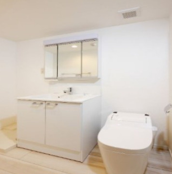 グランドハウス中目黒　ネット0　セキュリティ充実　宅配BOXの洗面所