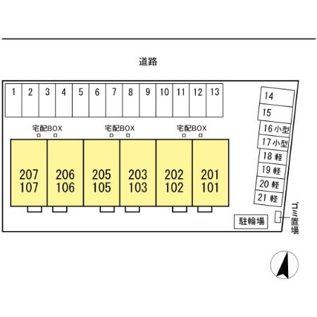 ボヌール　N-1の区画図