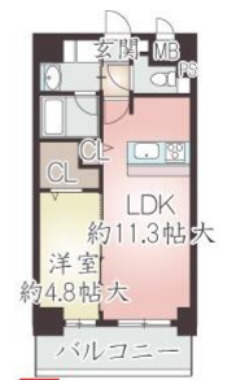 ティーズガーデンの間取り