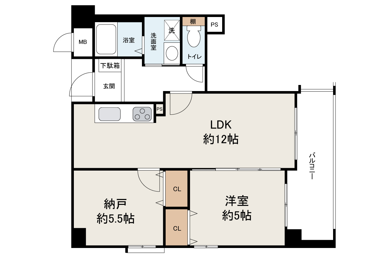 ラウムズ三国ヶ丘の間取り