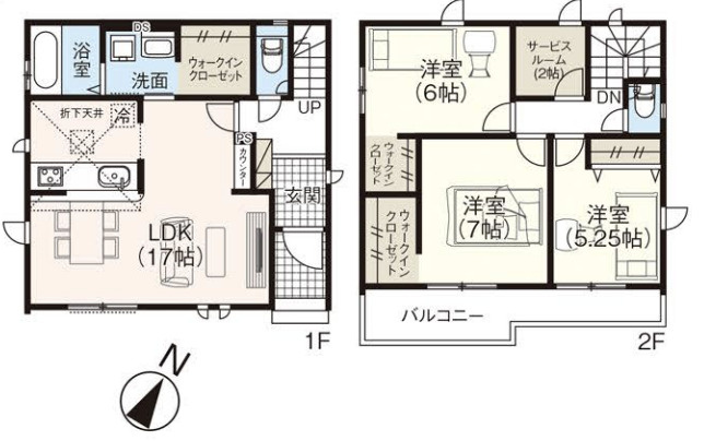 【間取り】 | 桶川市末広8期　GRAFARE DESIGN　新築戸建　全3棟　2号棟