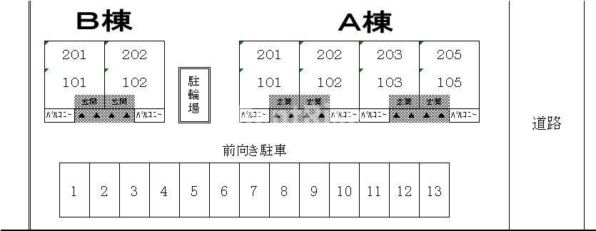 プラシード・Ｋ　Ｂの駐車場|駐車場