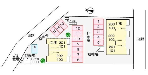 サンシャインⅠの区画図