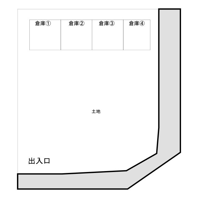 乙女貸倉庫の区画図