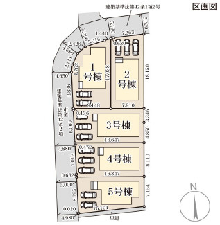 仲介手数料不要　リーブルガーデン北区鶴羽田第七【北部東小・北部中】の区画図