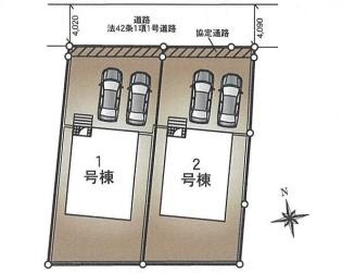 常総市水海道天満町第3　新築戸建　2号棟の区画図