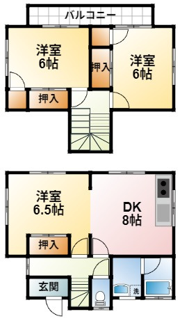 柳橋1035-7中古戸建の間取り