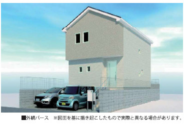 仲介手数料不要　リナージュ北区八景水谷3丁目第1期【城北小・中】の外観パース|外観パースです