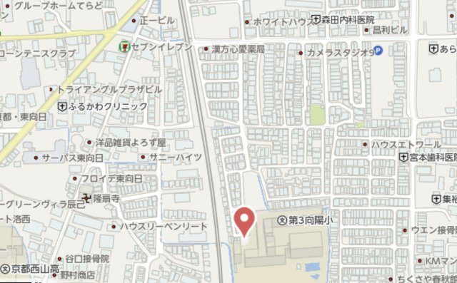 向日市寺戸町岸ノ下　新築戸建の地図