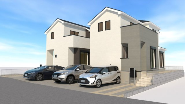 仲介手数料不要　リナージュ北区池田3丁目第1期【高平台小・京陵中】の外観パース|外観パースです