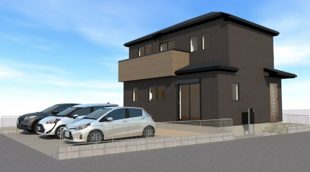 仲介手数料不要　リナージュ東区小峯4丁目第1期【山ノ内小・錦ヶ丘中】の外観|外観パースです