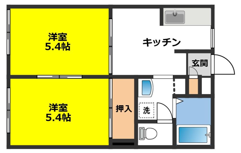 ディアス中津川Dの間取り