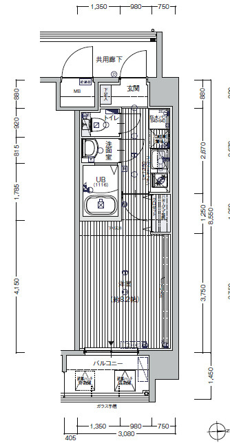 リヴィアス神戸SOLEILの間取り