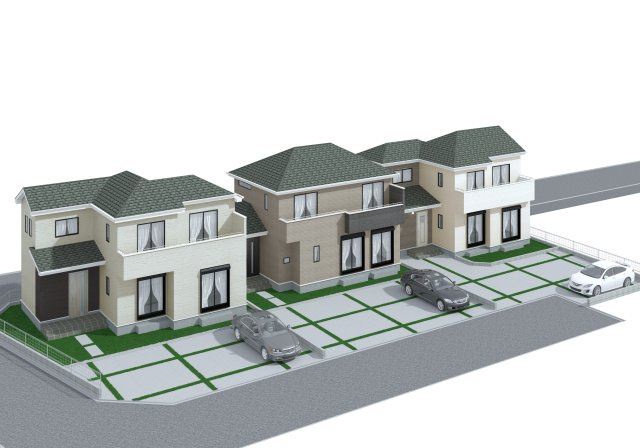 久保田町3丁目 新築戸建 Cの外観パース