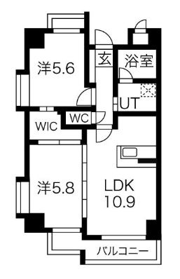 ヒルクレスト百道の間取り