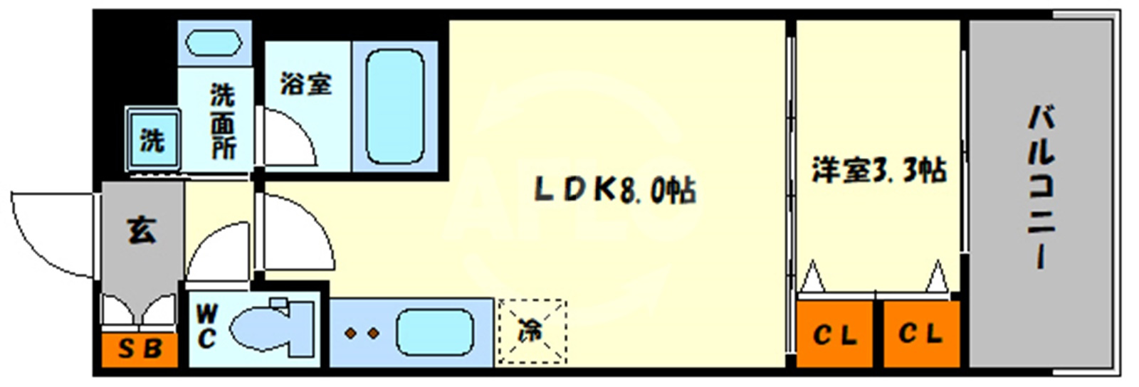 スプランディッド中之島DUEの間取り|スプランディッド中之島DUE　間取り　※間取り・写真は反転です