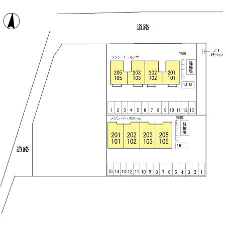 メゾン・ド・ルシオの区画図