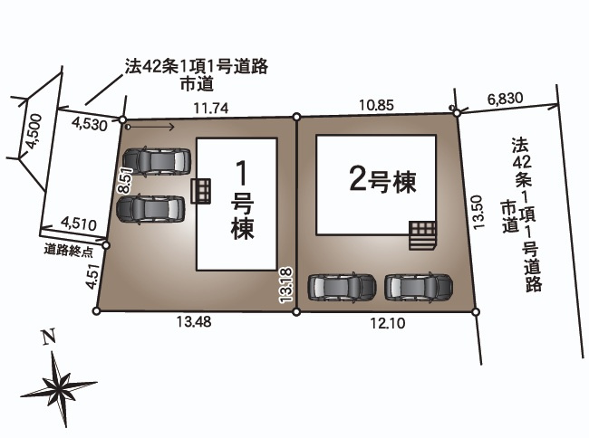 大門第5　1号棟の区画図