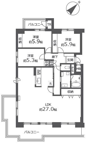 【間取り】 | ダイヤモンドメゾン新川