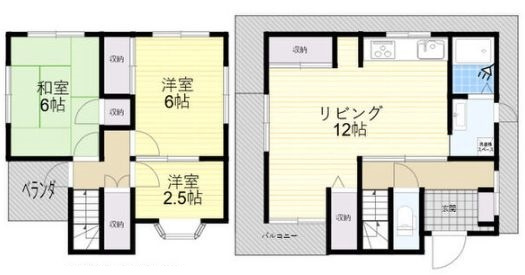 福田5丁目貸家の間取り