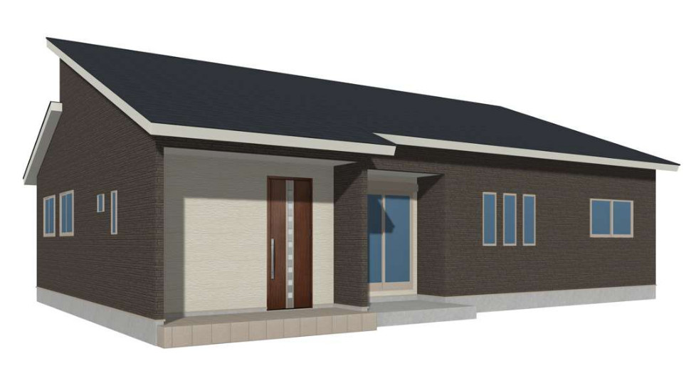 吉岡町漆原の外観パース|完成予想図