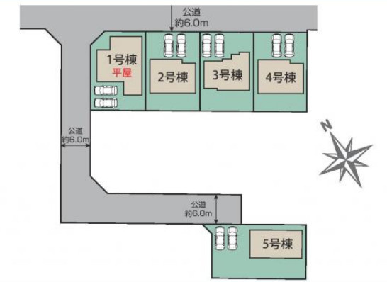 高崎市新町の区画図|全5区画