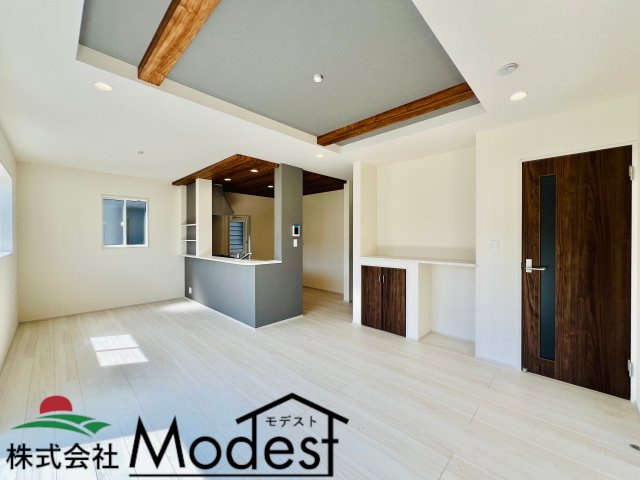 高崎市新町の居間・リビング|ご家族も自然と集まるリビング♪