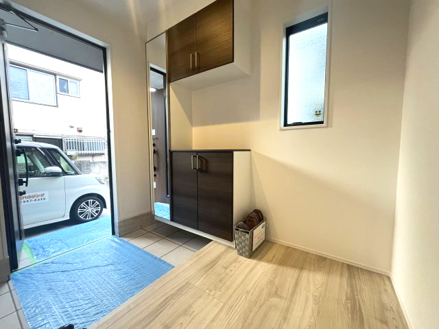 所沢市榎町の収納|土間収納です！ベビーカーやゴルフバックの大きいものや季節物の靴などこまごましたものも収納できます♬