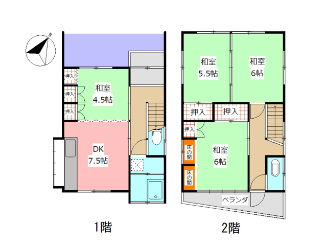 ハッピー城之浦館の間取り
