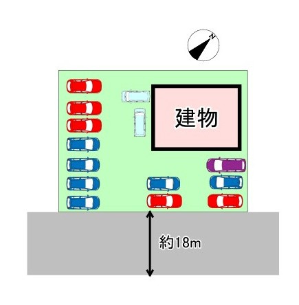 天童市桜町12-8の区画図|配置図