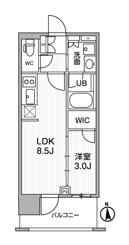 SEASON FLATS新御徒町EASTの間取り|エアコン2台付、インターネットWi-Fi無料
