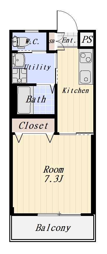 プランドウル大森 303号室の間取り