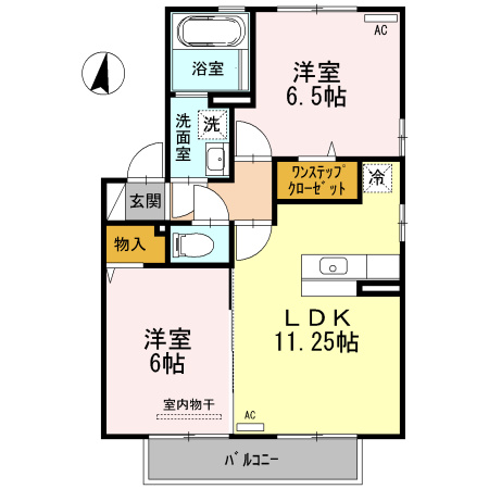 カーサ マローン A棟の間取り|使い勝手の良い間取りです♪