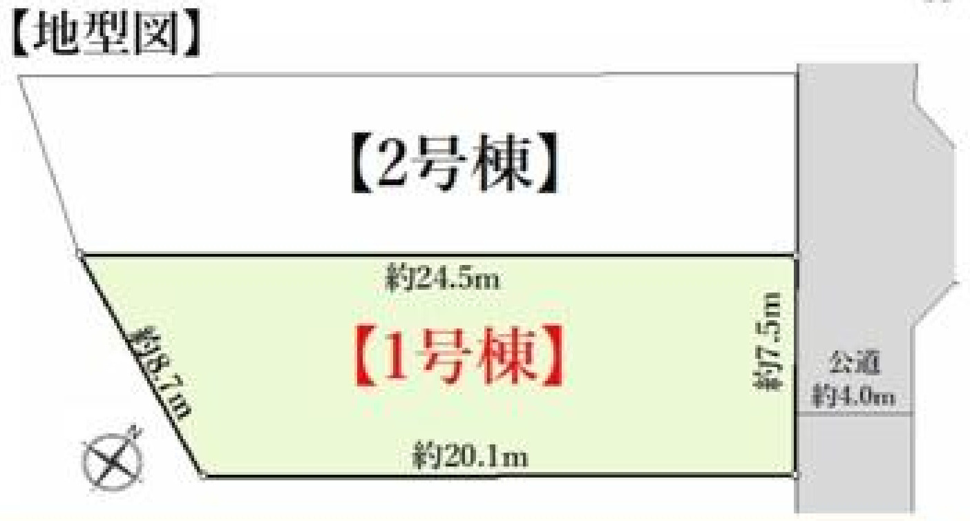 横浜市南区永田北2丁目 新築戸建て【仲介手数料無料】の区画図