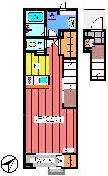 ベル　フォンティーヌの間取り|★２階・角部屋の間取りです★