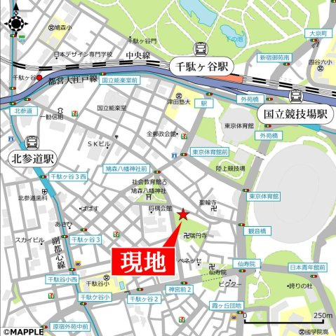 Habitat　Kamadaの周辺