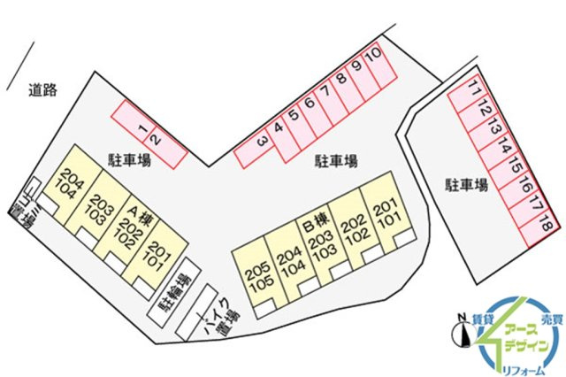 グランツ・ブルⅠの駐車場|※パース写真