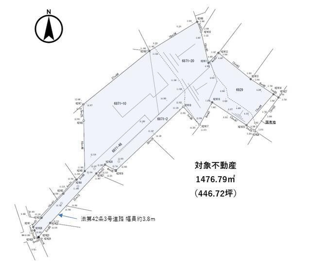 藤沢市鵠沼藤が谷３丁目　売地の土地図|土地図です。