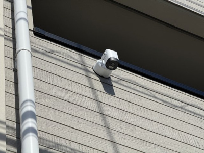 【防犯設備】 | 松戸市古ケ崎１丁目新築戸建【北部小学校：9分】 | スマホで確認できる防犯カメラ